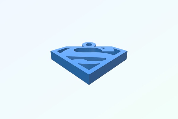 Black Superman Logo | 3d print model