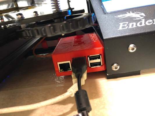 Raspberry Pi 3B+ case for Ender 3 dual rail Octoprint Remix | 3d print model