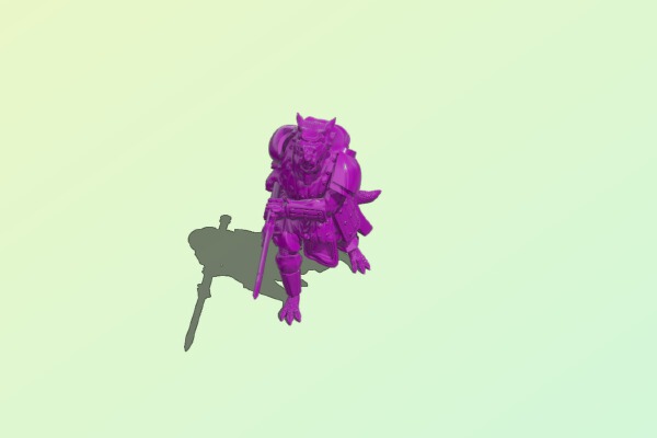 1-54 - Dragonborn Lancer | 3d print model