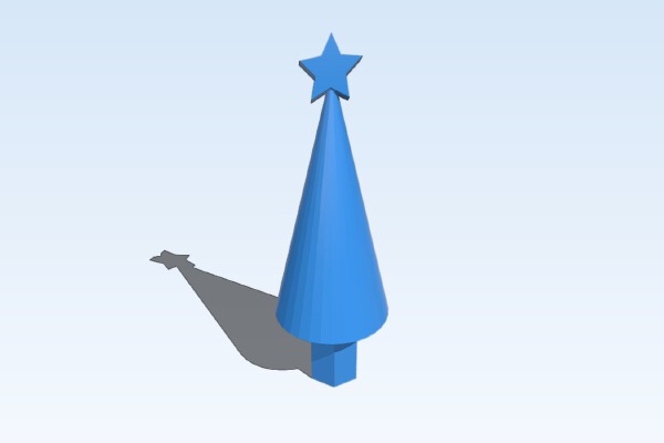 Xmas tree with star | 3d print model