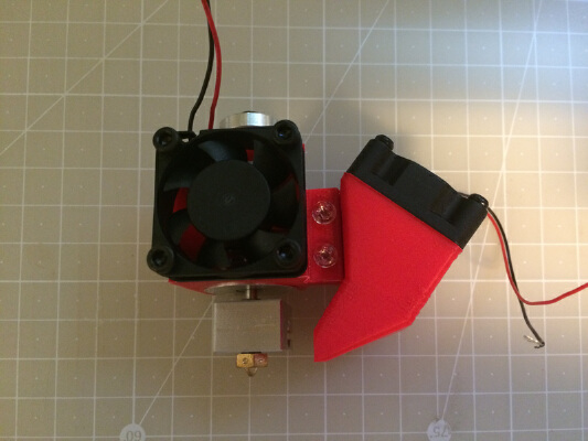 Integrated Fan Duct for E3D-v6 hotend | 3d print model