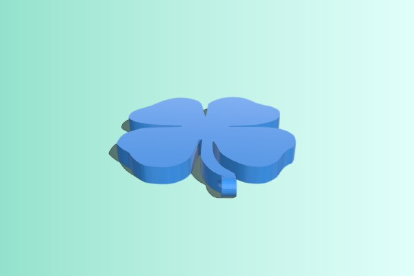 Four Leaf Clover Wine Charm | 3d print model