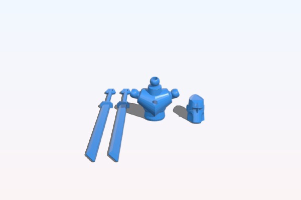 The Dual Blade Swordsman | 3d print model