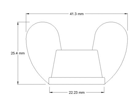 Flanged Wing Nut | 3d print model