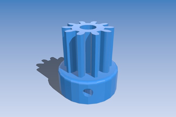 T5 10tooth pulley, 64steps, dual grub screw | 3d print model