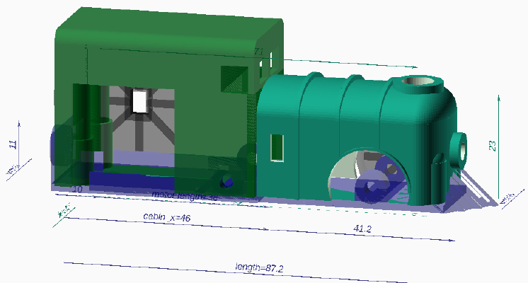 Electric locomotive for Ikea Lillabo_Brio train (USB rechargeable) | 3d print model