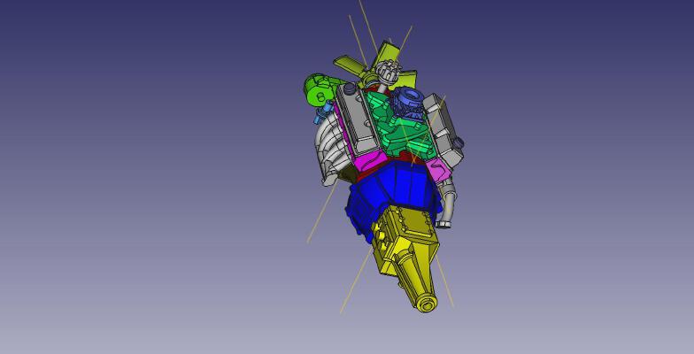 Ford 351 Cleveland engine_transmission in 1_24th scale for model cars | 3d print model