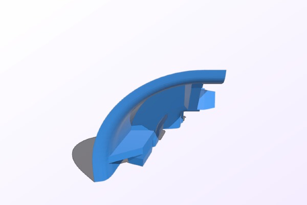 External corner for kitchen plinth Rehau | 3d print model