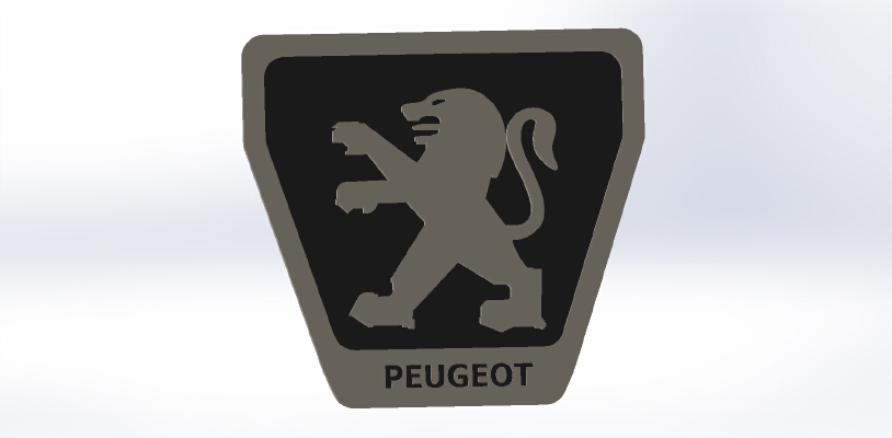 Peugeot Logo | 3d print model
