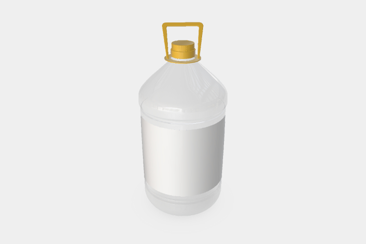 Clear Water and Oil Bottle Mockup
