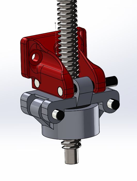 A solution to reduce the wobble of the Z-leadscrew for the K8200 printer