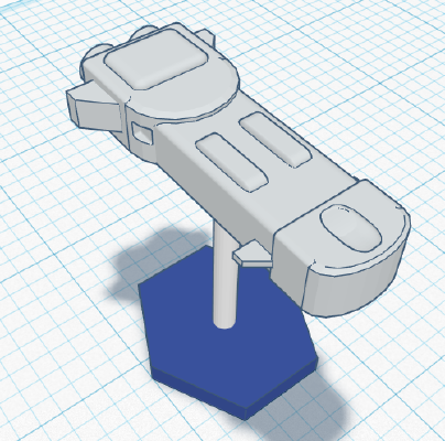 Spaceship miniature with Hex base | 3d print model