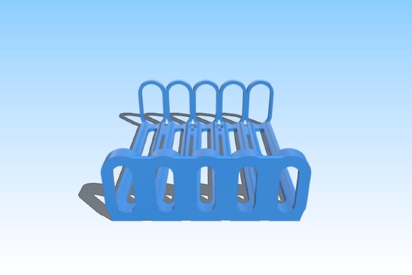 Drumstick Holder X5 (Wall Mount) | 3d print model
