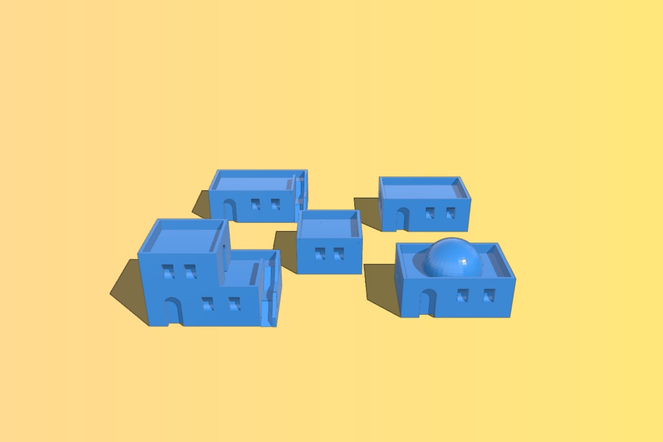 Arabic village buildings for 6mm wargaming