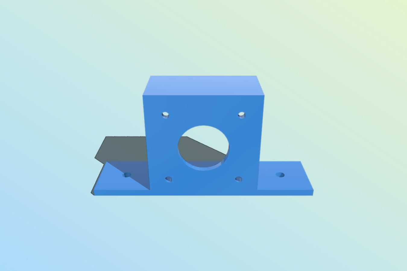 NEMA17 bracket created parametrically