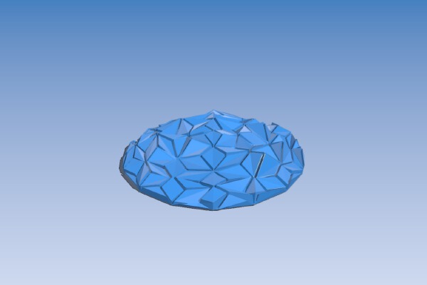 Structured ceiling lamp, tilted cubes | 3d print model