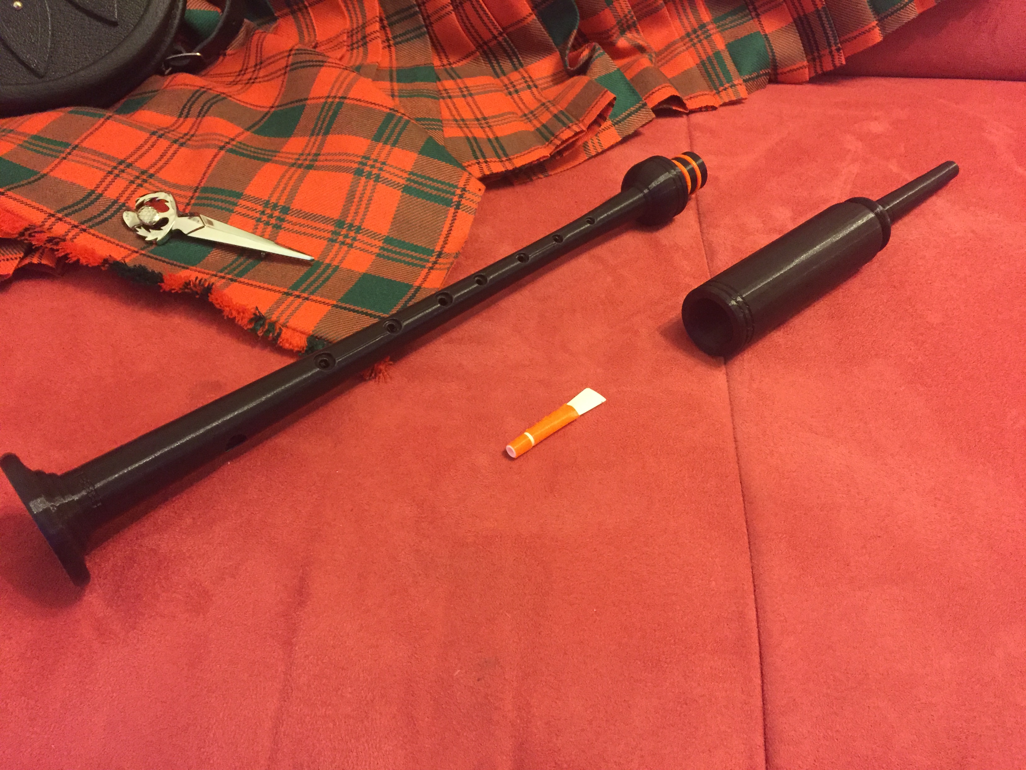 Long Practice Chanter (fully printable) for Highland Bagpipe