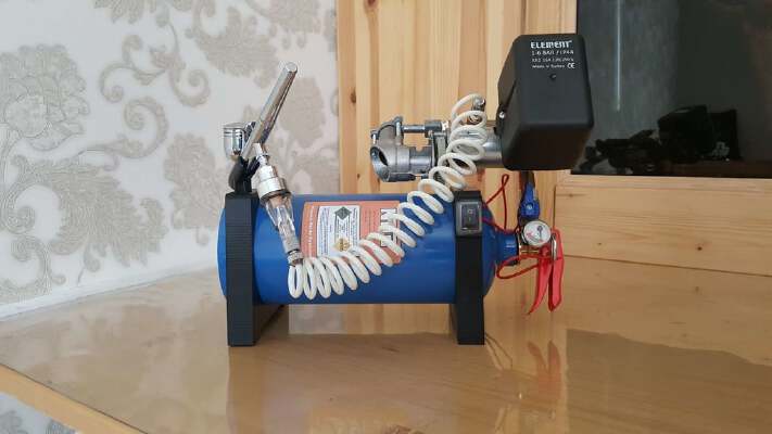 Airbrush Compressor From Fire Extinguisher | 3d print model