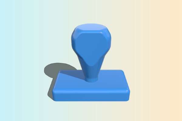 2.75" x 1.5" Rubber Stamp Handle (Avery 6117 size) | 3d print model