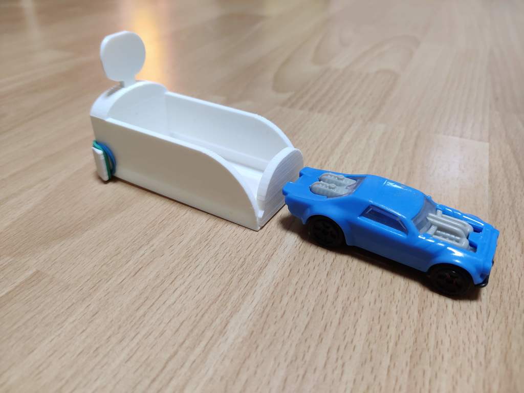 Easy print hotwheels rubber band launcher