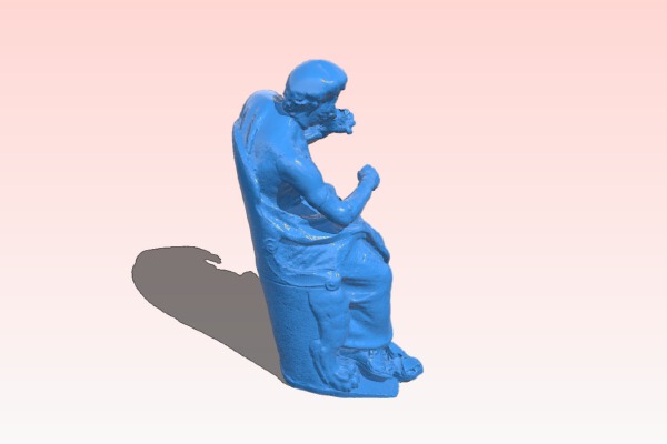 The seated poet | 3d print model