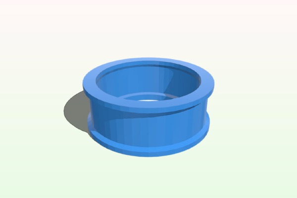 22x7mm GT2 Pulley Guide | 3d print model