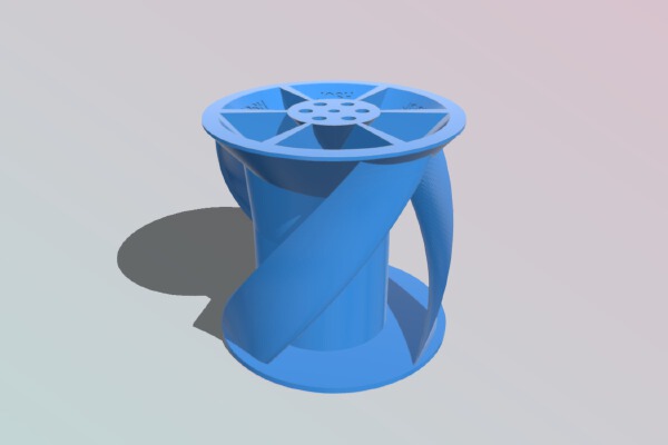 Hybrid VAWT vertical axis wind turbine | 3d print model