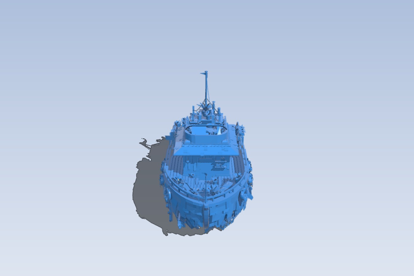 post apoc house boat - terrain