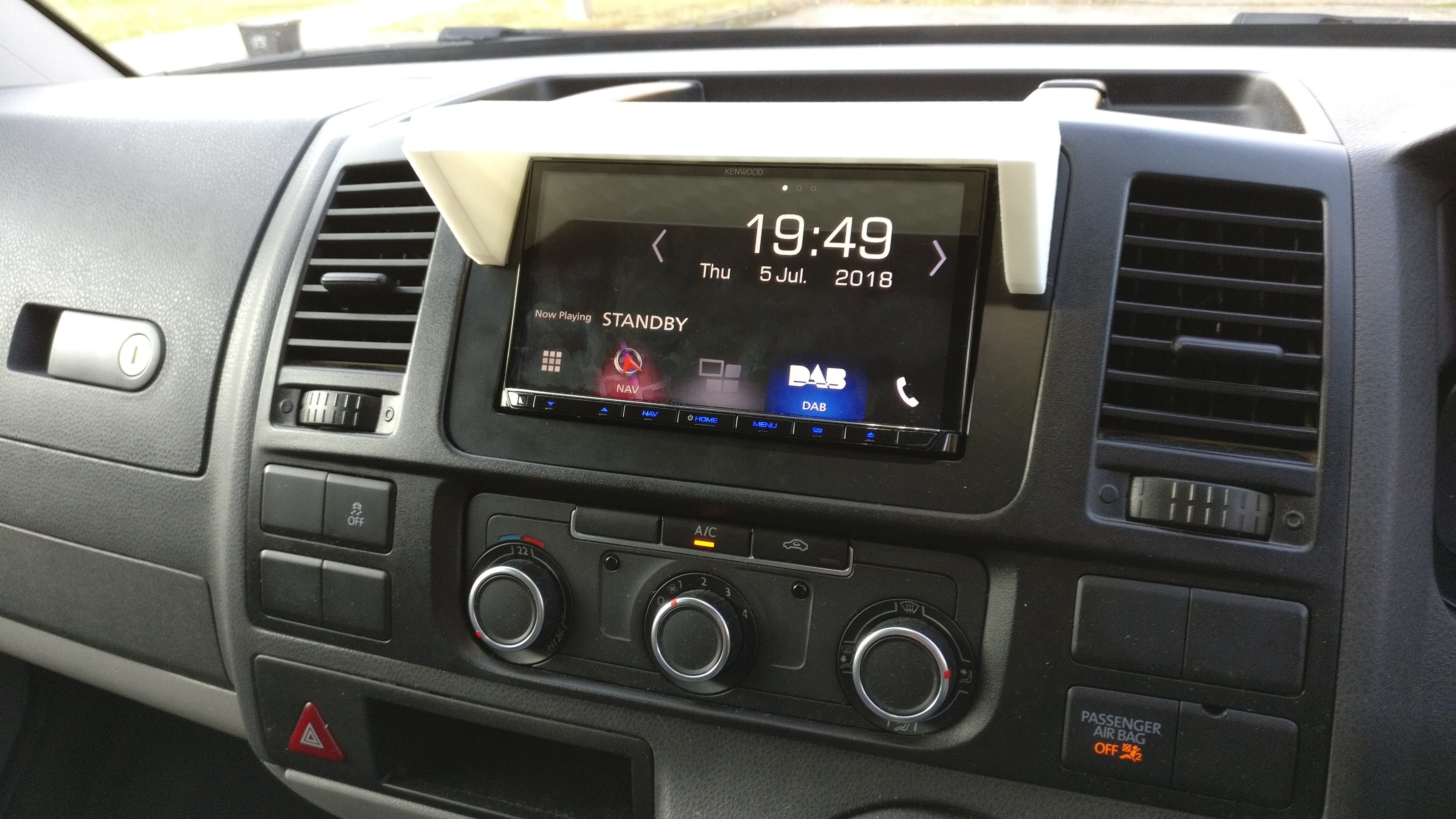 VW T5 Radio Sun Shield