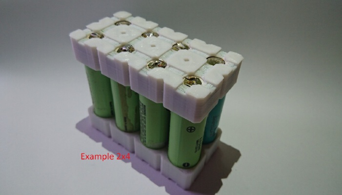 2x4, 2x5, 2x6, 3x3 ICR18650 Battery Holder | 3d print model