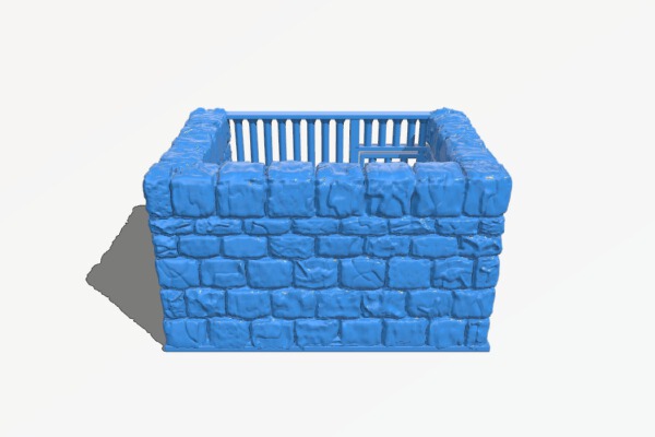 OpenForge Dungeon Stone Jail Cell 2x3 | 3d print model