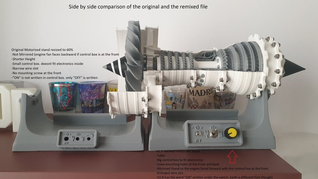 Jet Engine Motorized Stand 60 size