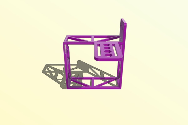 Wanhao i3 control box bracket (requires frame drilling) | 3d print model