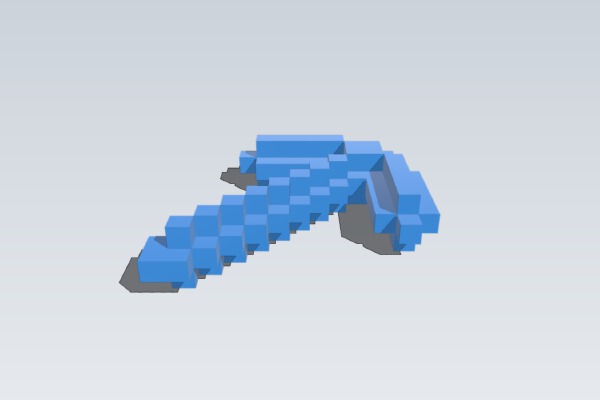 New and Improved 3D Minecraft Pickaxe | 3d print model