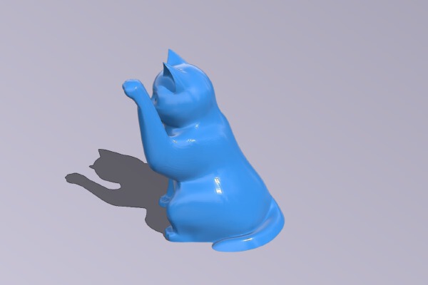 waving lucky cat - maneki neko | 3d print model