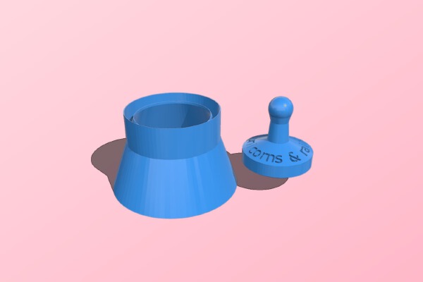 Parametric Mokka Pot Funnel & Tamper | 3d print model