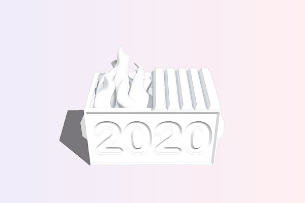 2020 Multi-Colour Dumpster Fire | 3d print model
