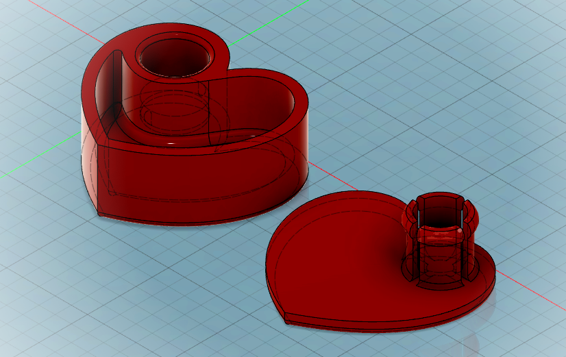 Latching Heart Shaped Box