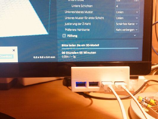 CLAMP ON MONITOR USB3 HUB | 3d print model