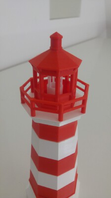 Brier Island Lighthouse  - Enforced & Splitted by color | 3d print model