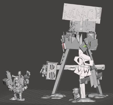 Orc Waaagh Tower | 3d print model