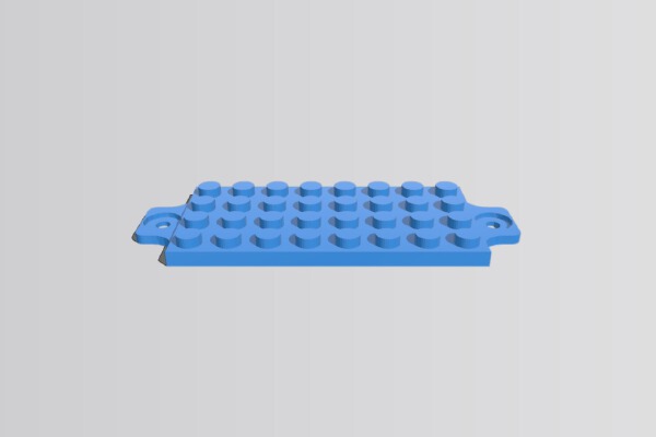 Base for LEGO attachable Raspberry Pi Zero W case | 3d print model