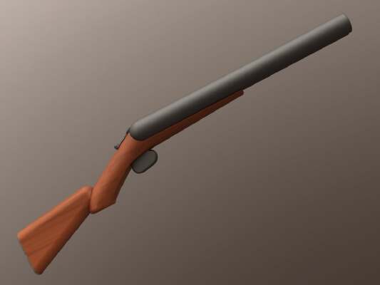 IZH-58 double barrels hunting shotgun for Lego minifigures | 3d print model
