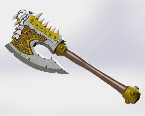 Gorehowl Battle Worn Axe Head | 3d print model