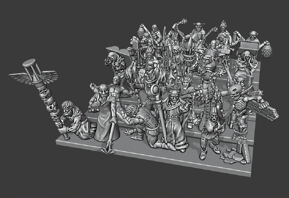 Warmaster Empire Flagellants | 3d print model