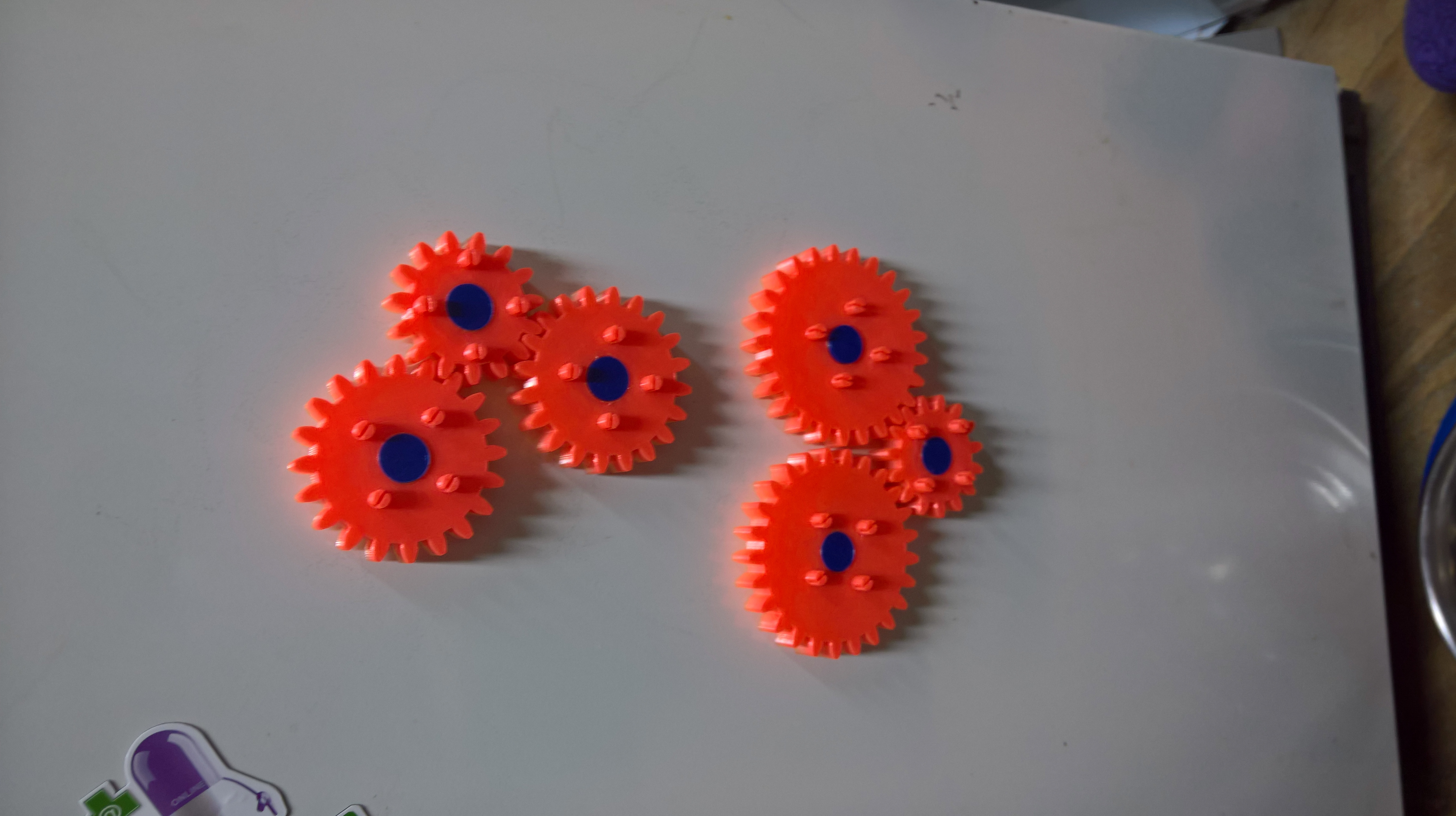 Refrigerator Magnet Gear Spinners
