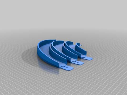 Hot Wheel Track 90 deg Turn, 10 deg Bank w_ Improved Joiner (100mm, 150mm, 200mm Radius) | 3d print model