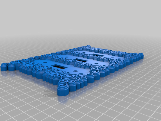 Victorian light switch cover 2 and 3 gang (remix) | 3d print model