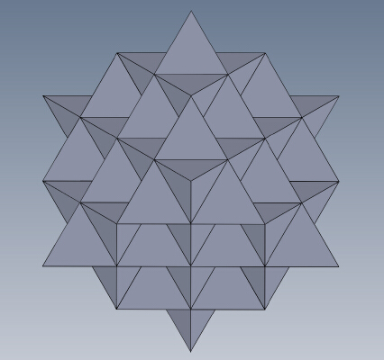 64 Tetrahedron Grid | 3d print model