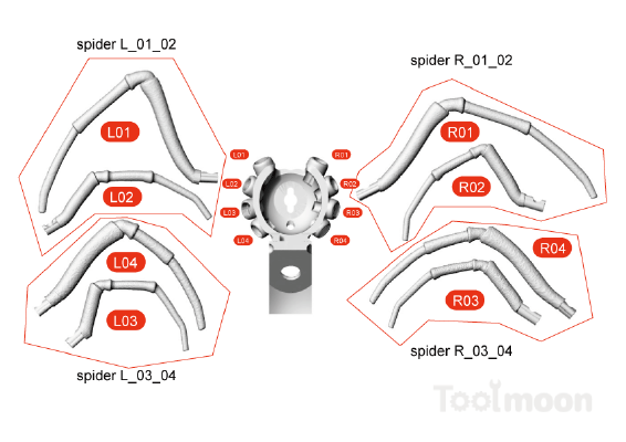 Spider table lamp, wall lamp | 3d print model